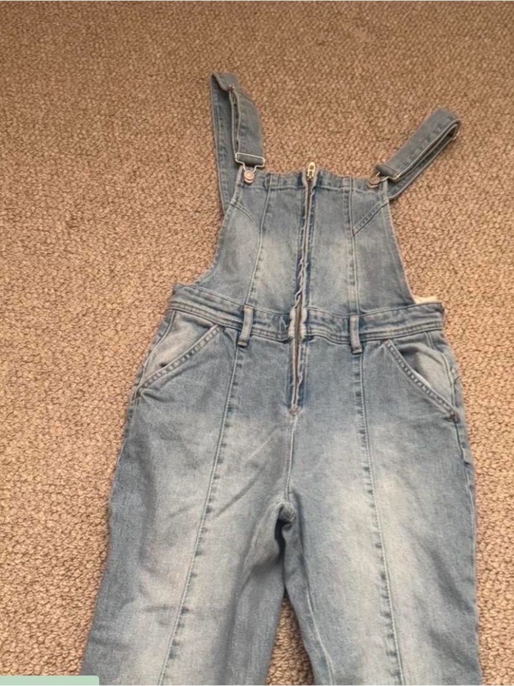 We The Free Denim Overalls with Front Zip